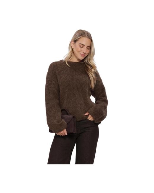 Object Objharry L/Lo Knit Pullover Noos in het Brown