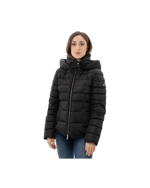 Add Jassen ,Zwart ,Polyamide Donzen Jas Met Capuchon in het Black