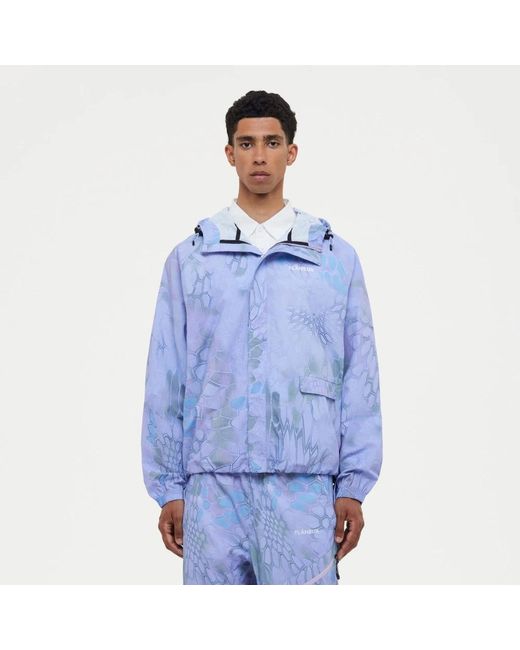 flâneur Jassen ,Veelkleurig ,Nylon Schildpad Nylon Jas Blauw Paars in het Blue voor heren