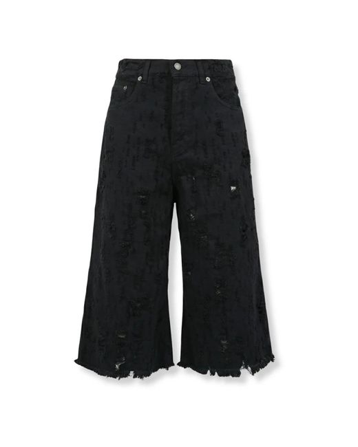 Haikure Black Denim Shorts
