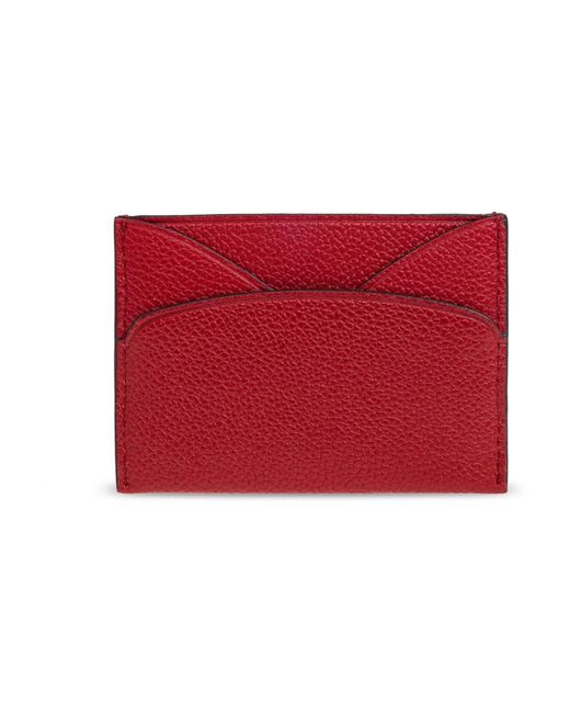 Tory Burch Red Romy Flat Card Case