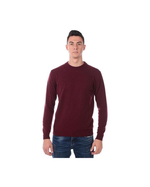 Daniele Alessandrini Red Round-Neck Knitwear for men