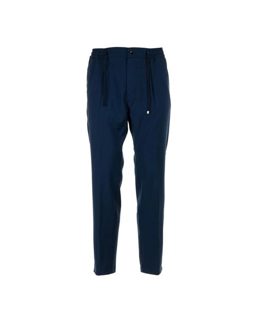 Cruna Blue Slim-Fit Trousers for men