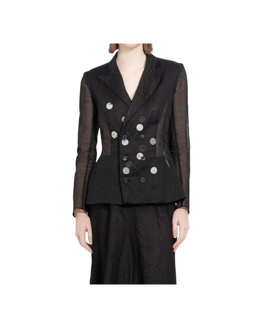 Blazers Yohji Yamamoto en coloris Black