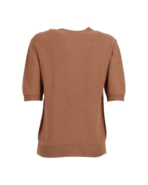 Fabiana Filippi Brown Round-Neck Knitwear