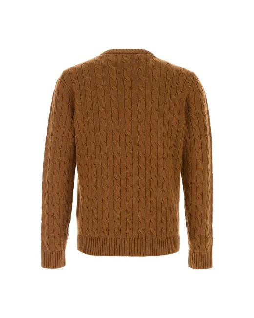 Valentino Garavani Brown Round-Neck Knitwear for men
