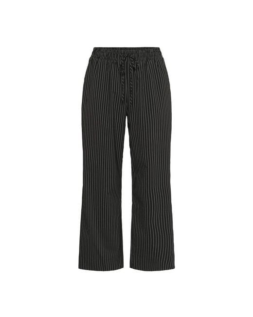 Kaffe Wide Trousers in het Black