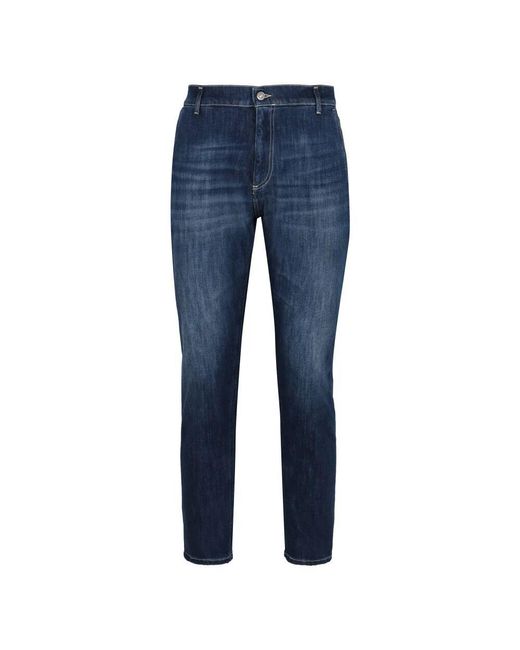 Dondup Stretch Skinny Jeans Mit Kontrastnähten in Blue für Herren