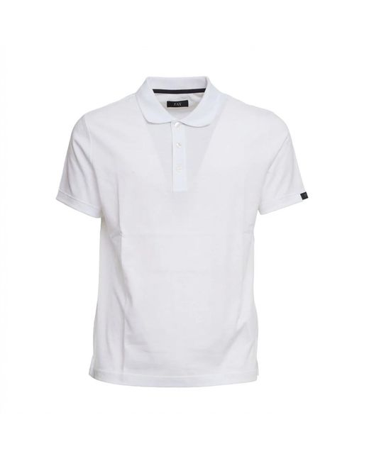 Fay White Polo Shirts for men