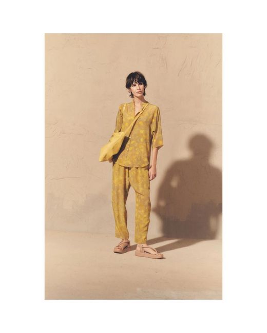 Cortana Yellow Tapered Trousers