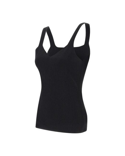 Kaos Black Sleeveless Tops