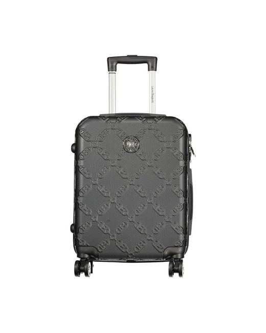 Laura Biagiotti Gray Schwarzer Polyethylen-Reise-Trolley Mit Rädern