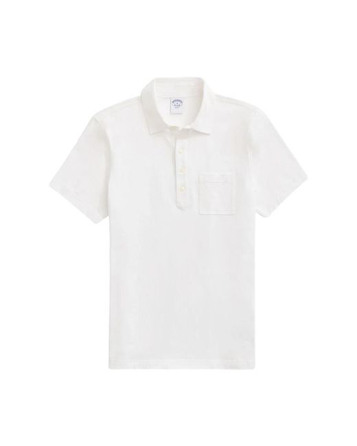 Polo vintage in jersey di cotone bianco di Brooks Brothers in White da Uomo