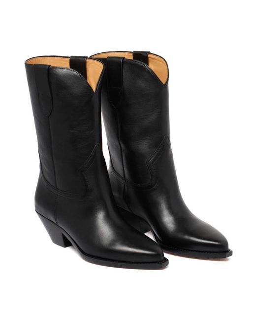 Isabel Marant Black Cow Leather Boots