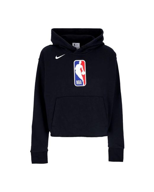Nike Fitness ,Zwart ,Katoen Essentiële Fleece Hoodie Team 31 Zwart in het Blue voor heren