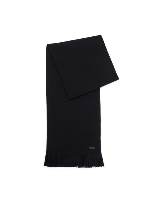 HUGO Black Winter Scarves for men