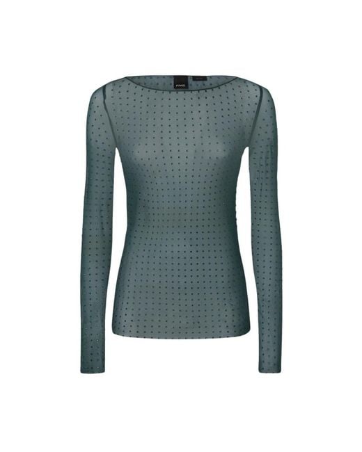 Pinko Green Long Sleeve T-Shirts