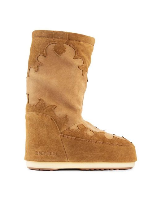 Moon Boot Brown Suede low filzstiefel