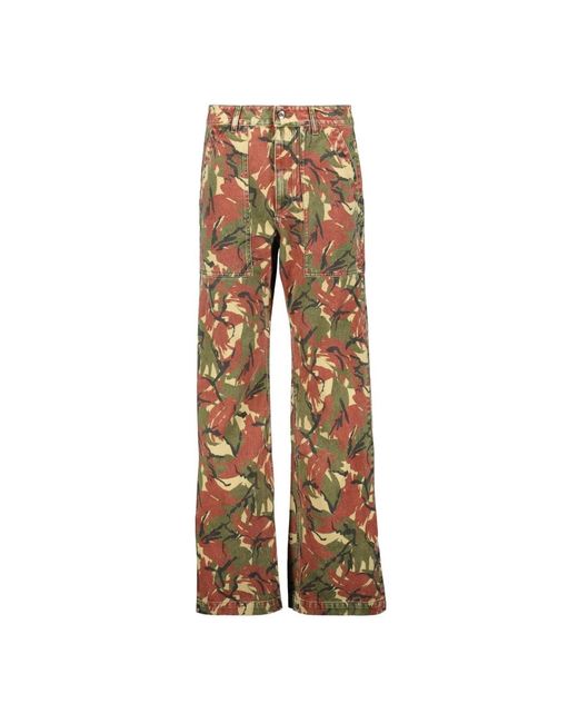 Rabanne Jeans ,Veelkleurig ,Katoen Camouflage Cargo Jeans Lente-Zomer 2025 in het Natural