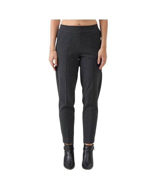 Le Tricot Perugia Black Slim-Fit Trousers