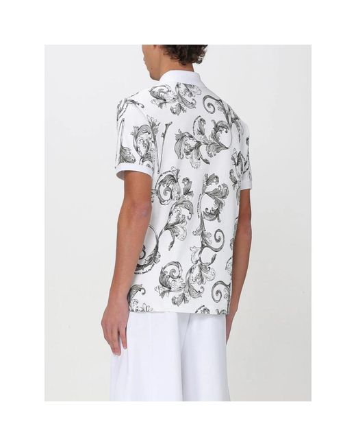 Versace Jeans Couture White Polo Shirts for men