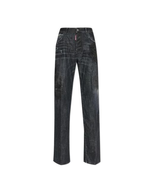 DSquared² Gray Straight Fit Jeans