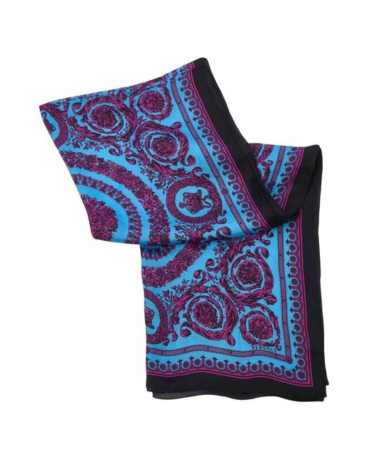 Versace Blue Silk Scarves
