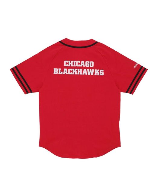 Mitchell & Ness Fitness ,Rood ,Katoen Chicago Blackhawks Nhl Katoenen Jas in het Red voor heren