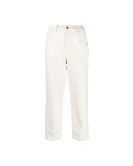 Eleventy White Straight jeans casual style