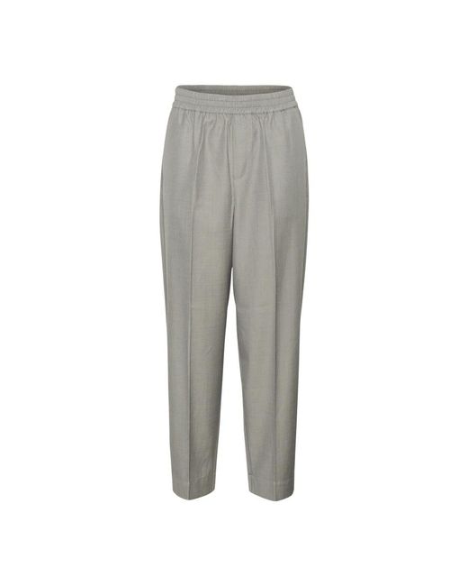 Tapered Trousers Saint Tropez de color Gray