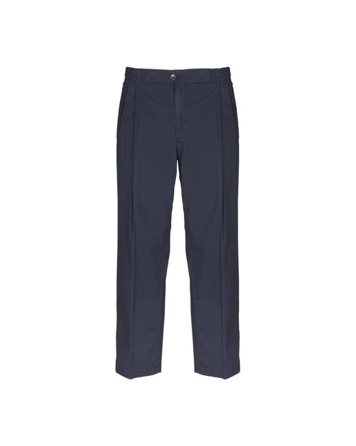 BRIGLIA Blue Wide Trousers for men