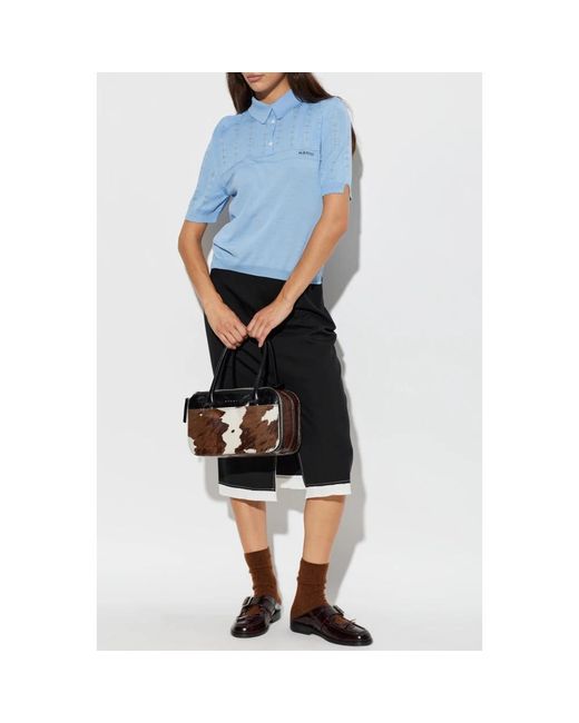 Marni V-Neck Truien in het Blue