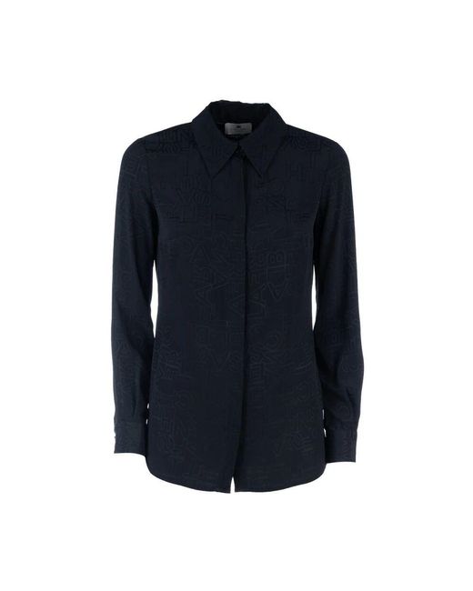Elisabetta Franchi Blue Stilvolle Hemden Kollektion