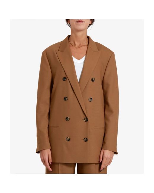 Alberta Ferretti Brown Blazers
