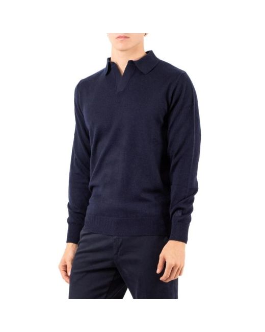 Mc2 Saint Barth Blue V-Neck Knitwear for men