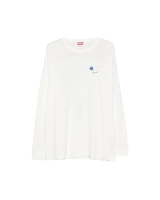 KENZO White Long Sleeve Tops for men
