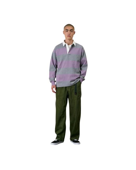 Gramicci Gray Straight Trousers for men