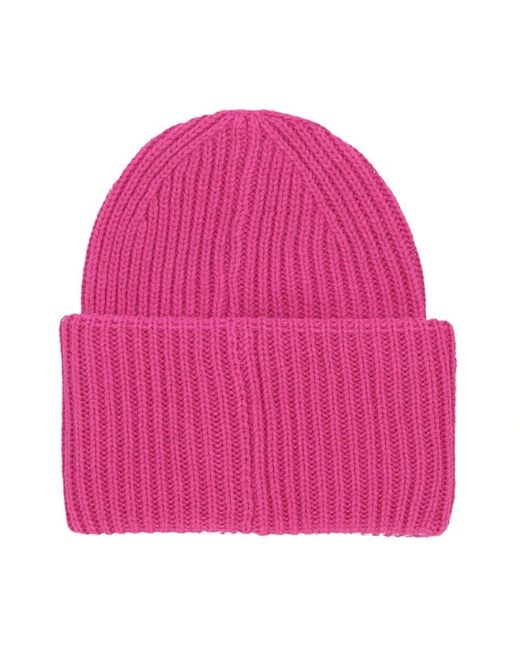 AMISH Knock Out Wollmischung Beanie in Pink für Herren