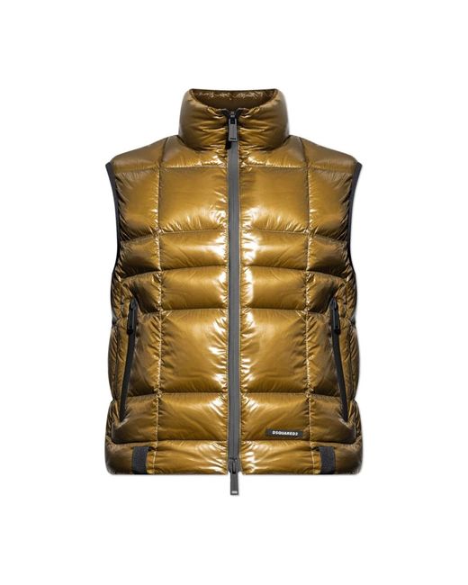 DSquared² Gewatteerde Spencer in het Metallic voor heren