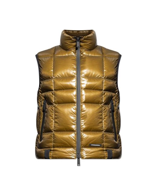 DSquared² Gewatteerde Spencer in het Metallic voor heren