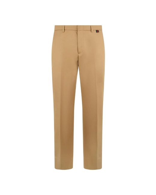 Gucci Natural Straight Trousers for men