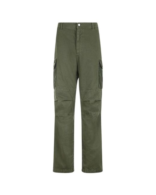 Golden Goose Deluxe Brand Green Straight Trousers for men