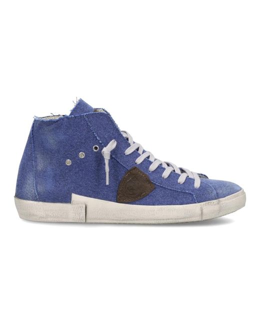 Philippe Model Schoenen ,Blauw ,Katoen Sneakers Prsx Tennis in het Blue voor heren