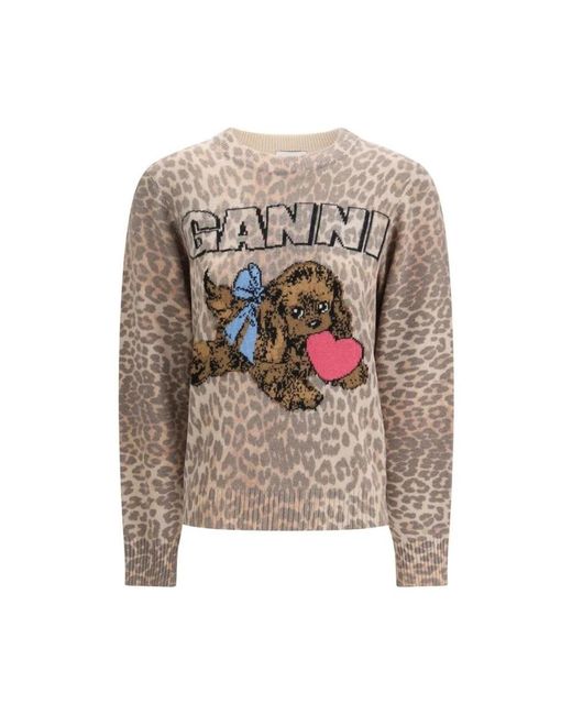Ganni Brown Sweatshirts