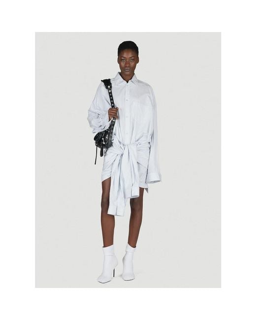 Balenciaga White Shirt Dresses