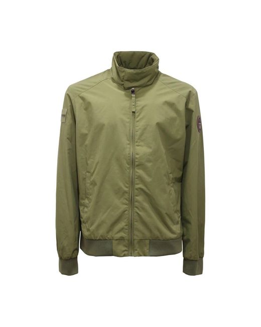 Napapijri Green Bomber Jackets for men