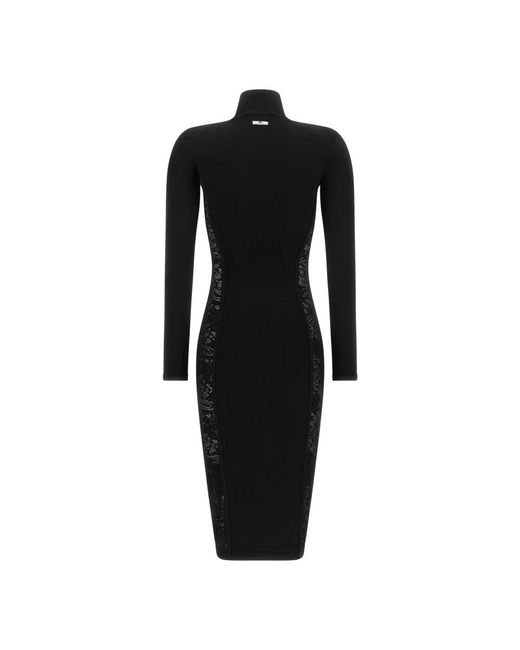 Elisabetta Franchi Black Knitted Dresses