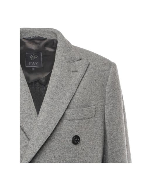 Fay Gray Double-Breasted Coats for men