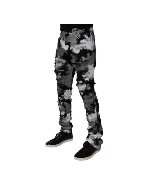 Dolce & Gabbana Black Slim Fit Jeans for men