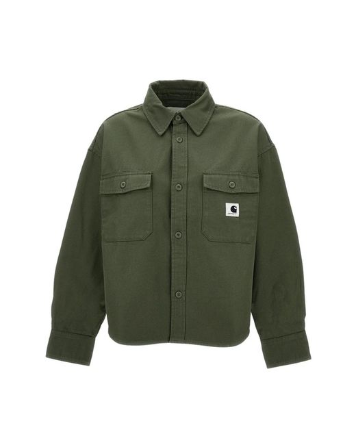 Carhartt Jassen ,Groen ,Katoen Kelly Shirt Jacket in het Green